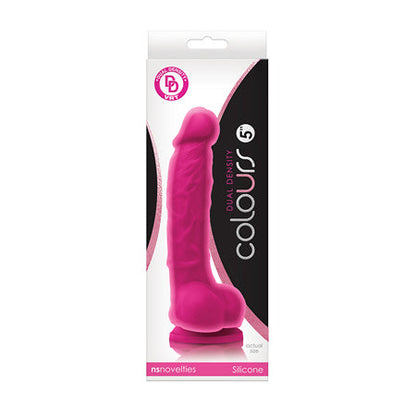 Colours Dual Density 5 Dong w/Balls & Suction Cup - Pink