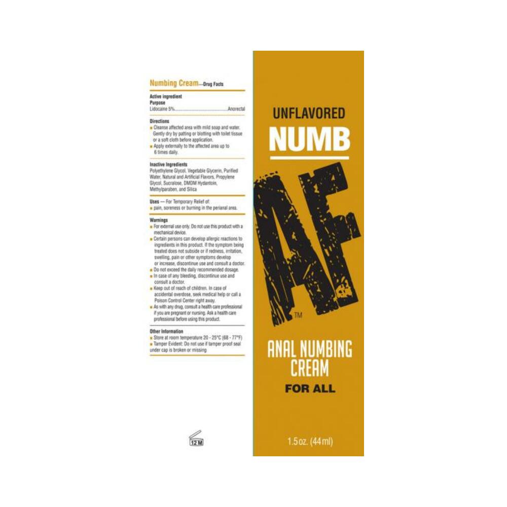 Numb AF Anal Desentitzer Gel Unflavored