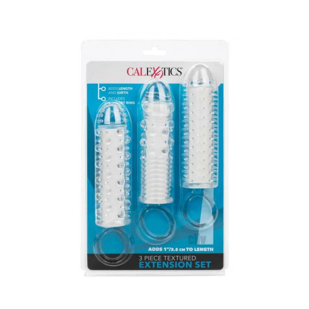 Textured Extension Set 3pc Clear