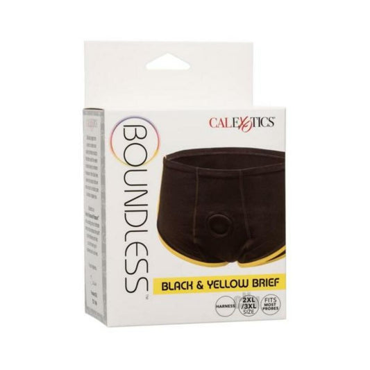 Boundless Boxer Brief - Black/yellow 2xl/3xl