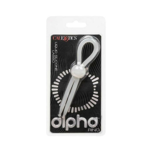 Alpha Liquid Silicone Lasso Cock Ring - Natural