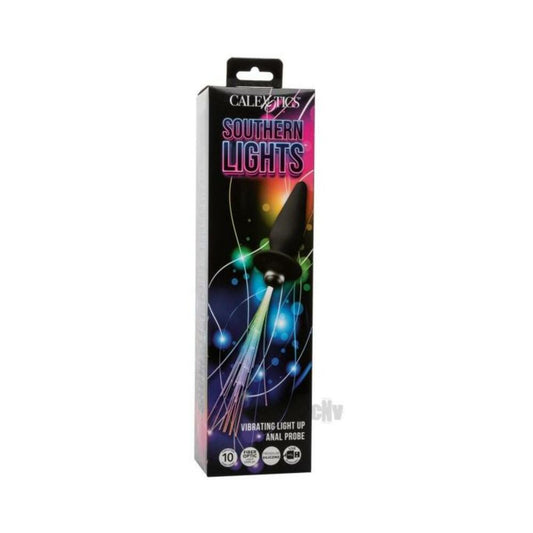 Southern Lights Rechargeable Vibrating Light Up Anal Probe - Black