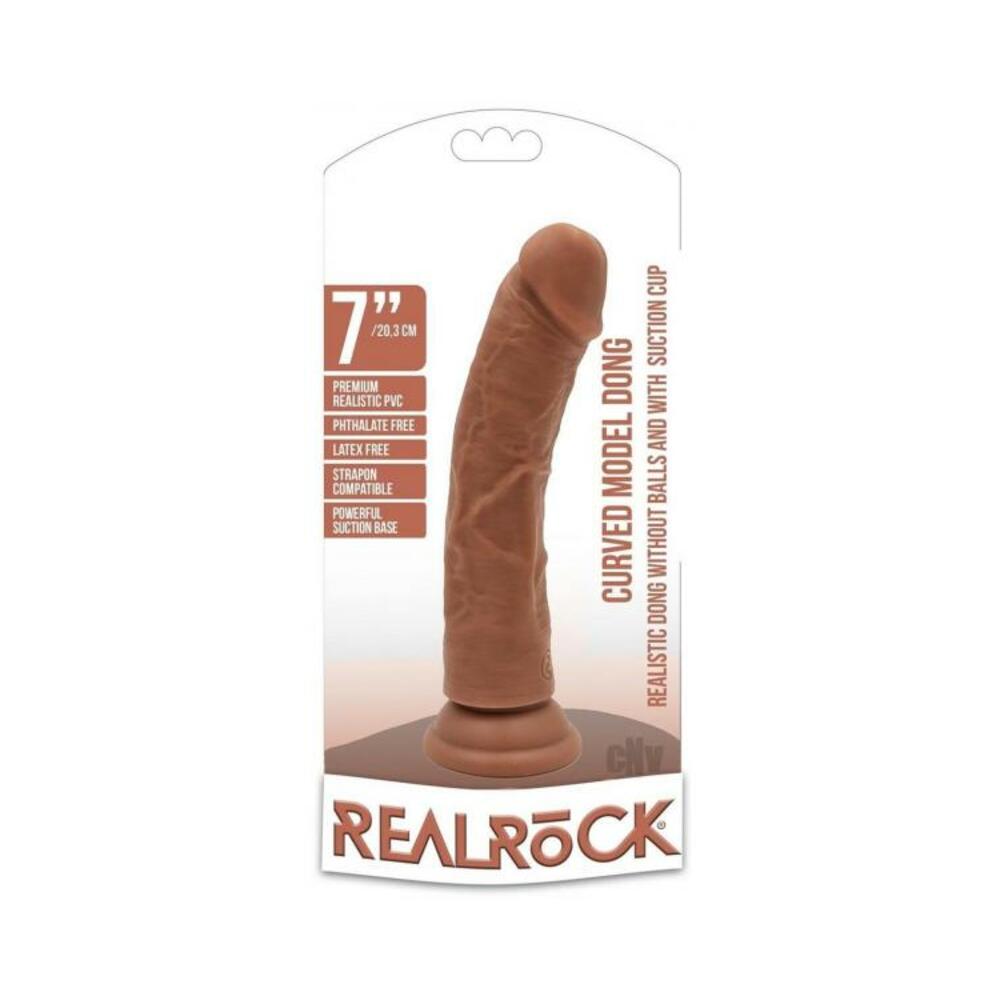 Realrock Curved Dildo 7 Tan