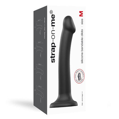 Strap On Me Silicone Bendable Dildo Medium - Black