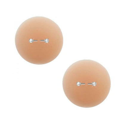 Neva Nude Peek-a-boo Piercing Bling Reusable Silicone Nipple Pasties