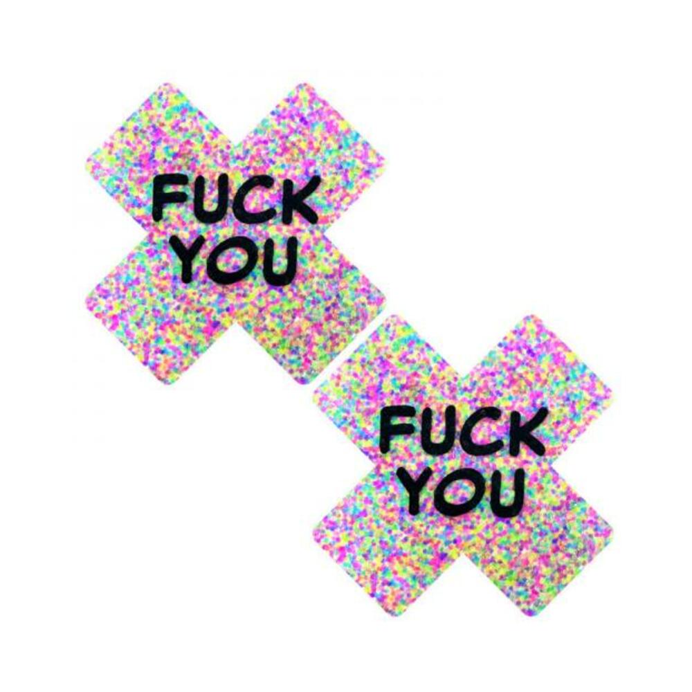 Neva Nude F*ck You Sprankles 3d Neon Blacklight X Factor Nipple Pasties