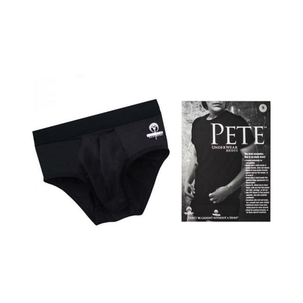 Spareparts Pete Briefs Nylon Packing Underwear Black Size S