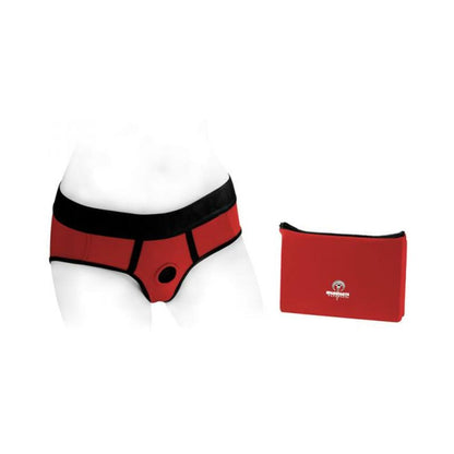 Spareparts Tomboi Nylon Briefs Harness Red/black Size S