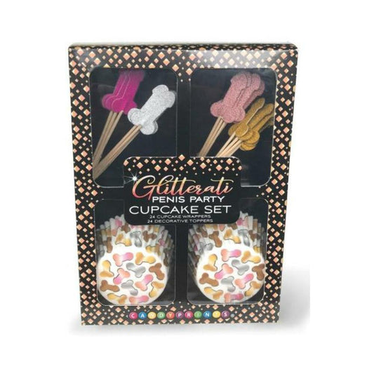 Glitterati Penis Cupcake 48pc Set