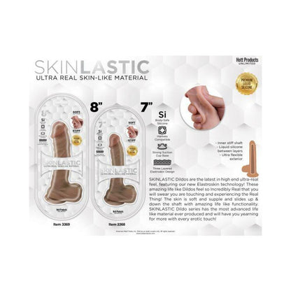 Skinsations Skinlastic Sliding Skin Dildo With Suction Base 7 In.