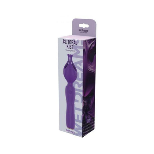 Wet Dreams Clitoral Kiss Flower Petal Silicone Vibrator Purple