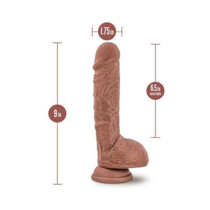 Au Naturel Big Billy Dildo 9 In. Mocha