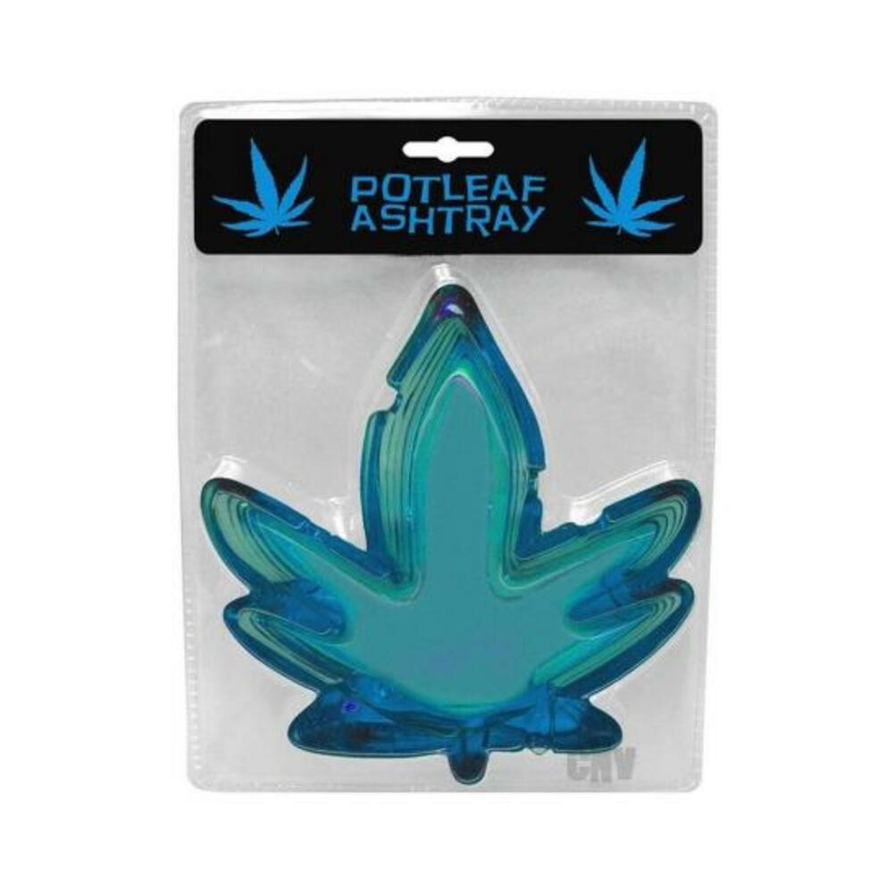 Blue Pot Leaf Ashtray