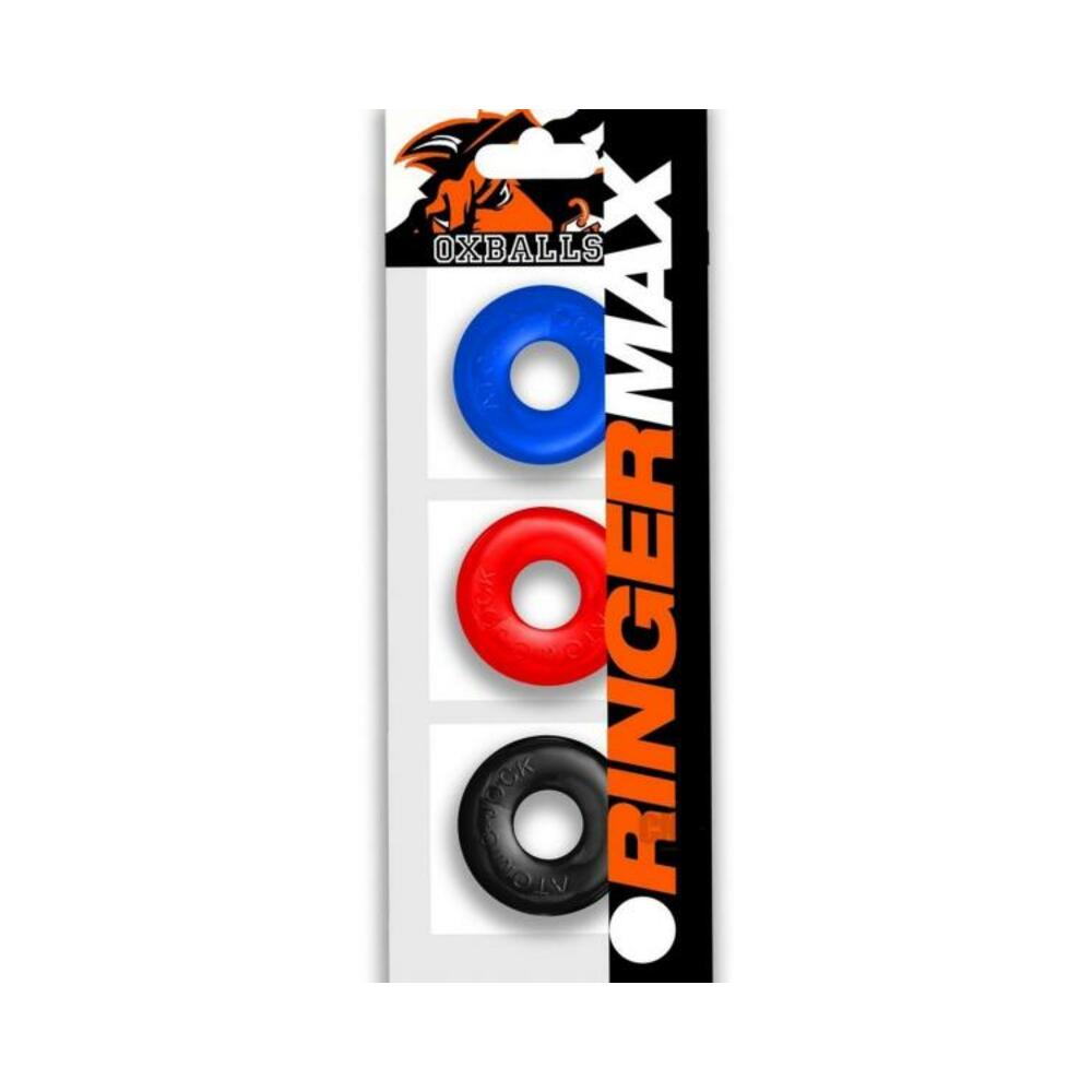 Oxballs Ringer Max 3 Pack Cockrings - Multi Color