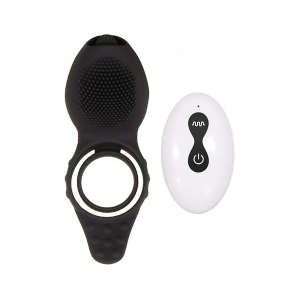 Zt Mr. Flicker Vibrating Silicone Cock Ring Black