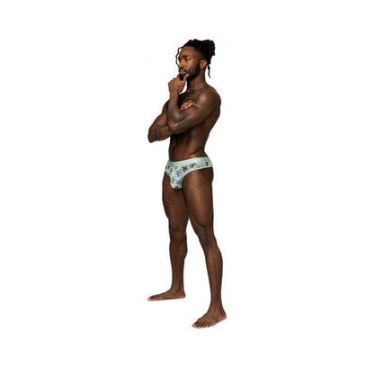 Male Power Sheer Prints Sheer Thong Flamingo L/xl