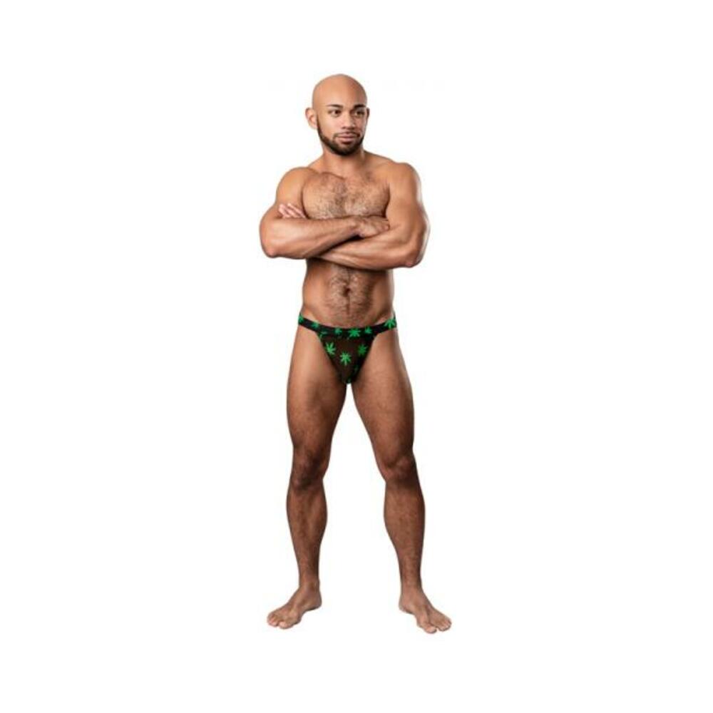 Male Power Hazy Dayz Jock Pot Leaf S/m