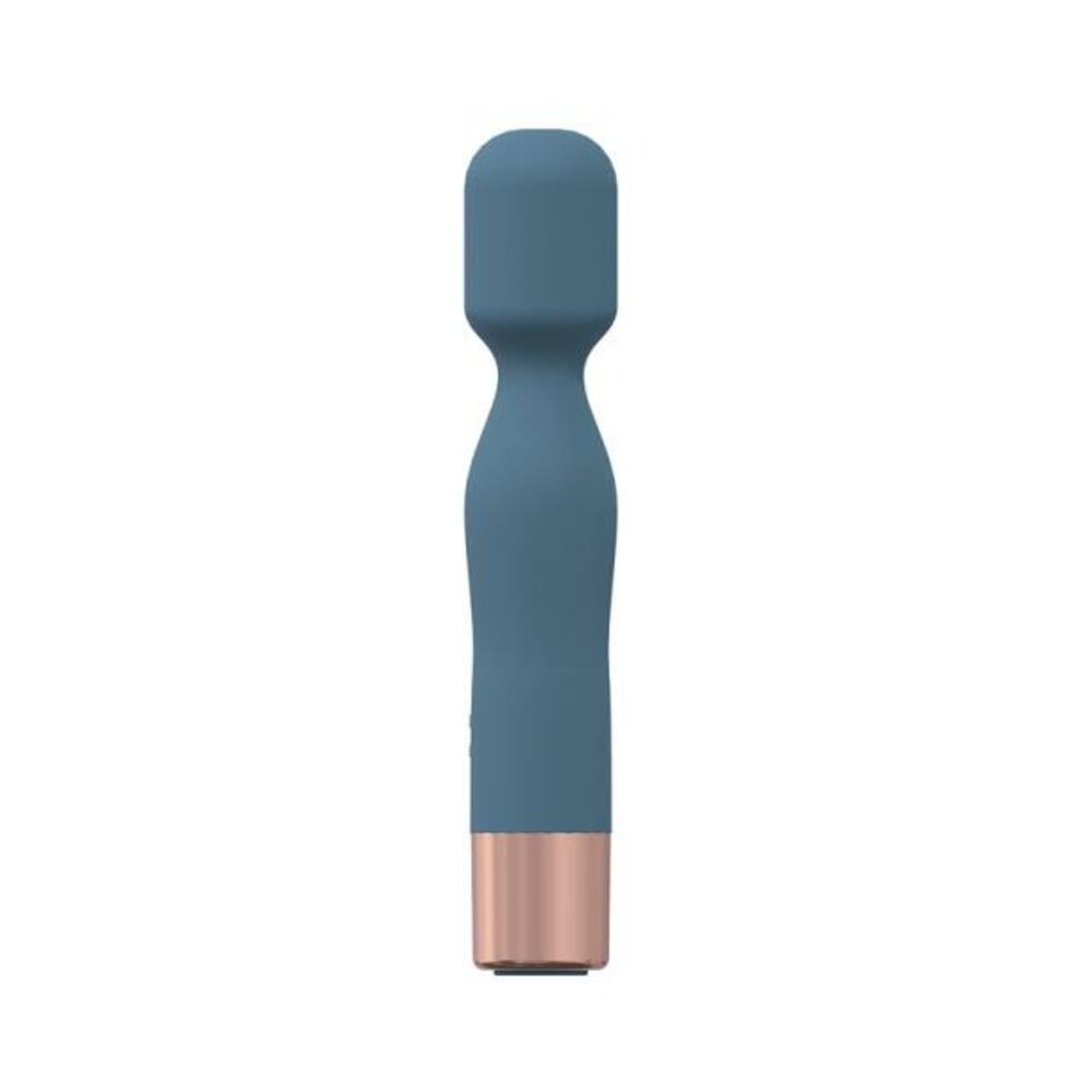 Loveline Glamour 10 Speed Mini-wand Silicone Rechargeable Waterproof Blue/grey