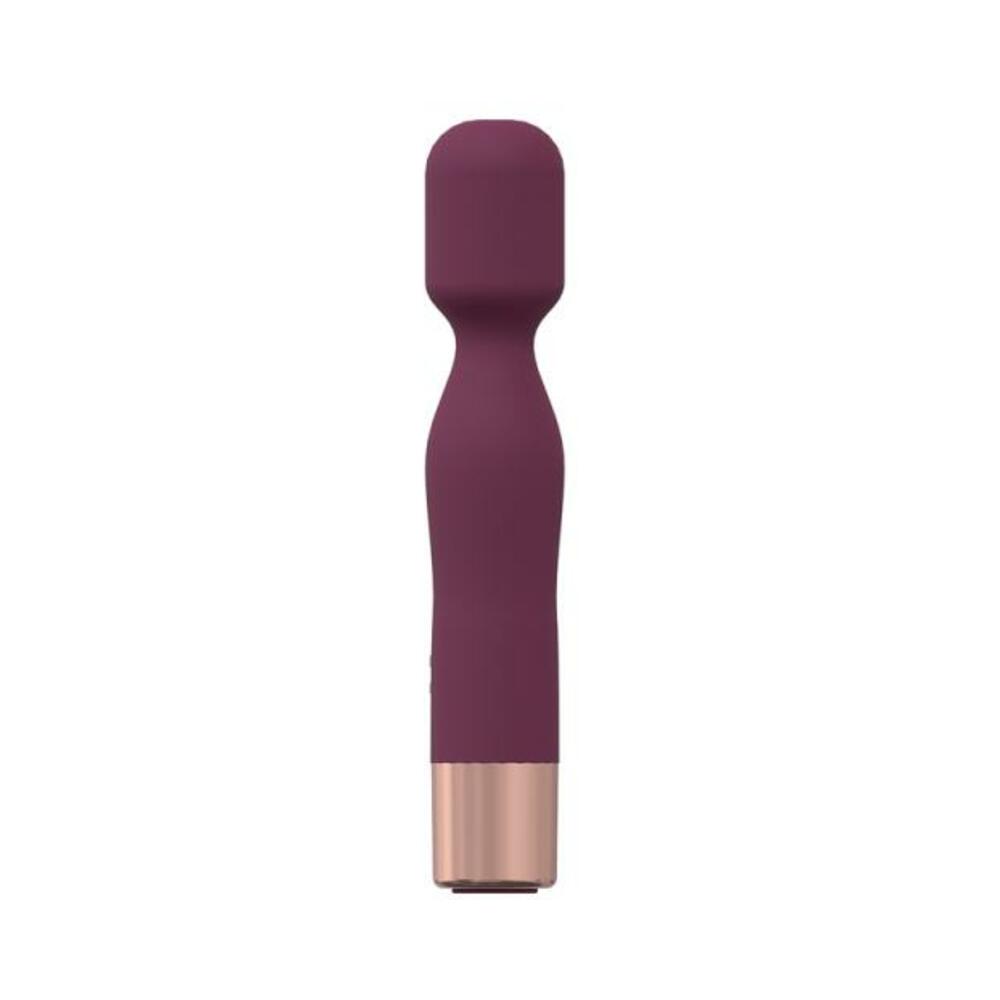 Loveline Glamour 10 Speed Mini-wand Silicone Rechargeable Waterproof Burgundy