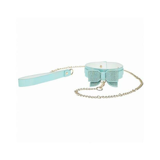 Ouch! Paris Collection Collar With Leash Blue