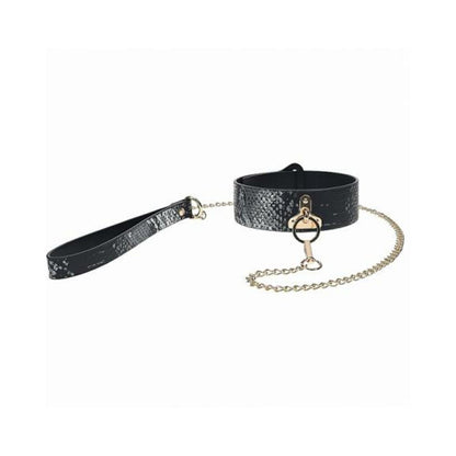 Ouch! Florence Collection Collar With Leash Black