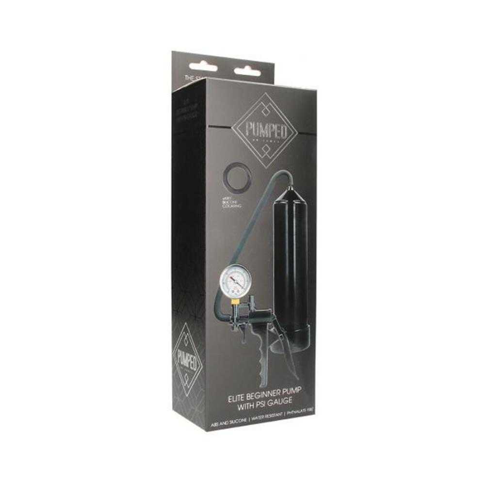 Pumped Elite Beginner Pump With Gauge Black