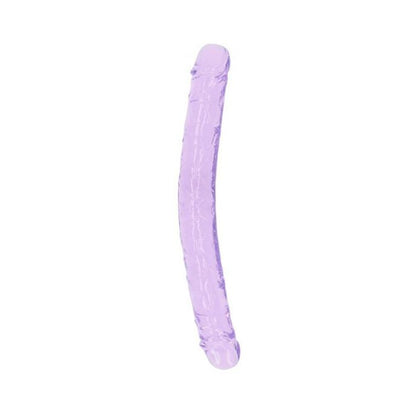 Realrock Crystal Clear Double Dong 13 In. Dual-ended Dildo Purple