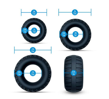 Performance Plus Drift 3 Cock Ring Set Black