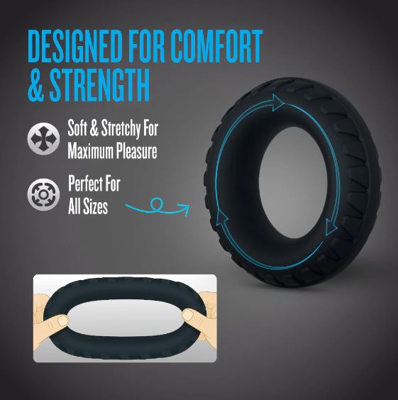 Performance Plus Drift 3 Cock Ring Set Black