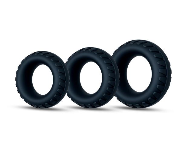 Performance Plus Drift 3 Cock Ring Set Black