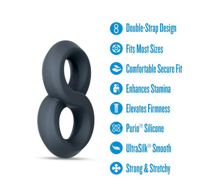 Performance Plus Launch Double Strap Cock&ball Ring Black