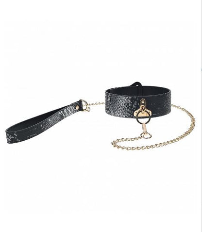 Ouch! Florence Collection Collar With Leash Black