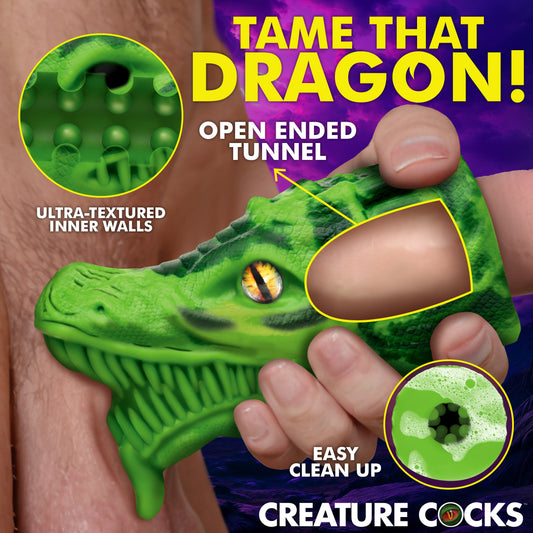 Dragon Tamer Silicone Stroker - Green