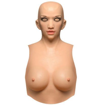 Sexy Skin Suit Silicone Head, Face & C Cup Breasts