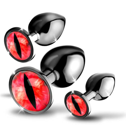 Sinister Eyes Red Eye Metal Butt Plug Set