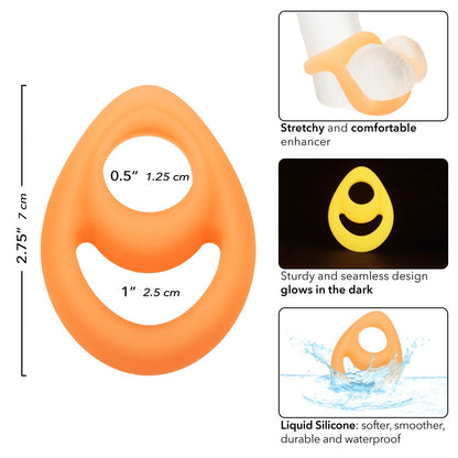 Alpha Liquid Silicone Glow In The Dark Teardrop Cock Ring
