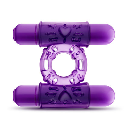 Play With Me - Double Play - Dual Vibrating Cockring - Purple