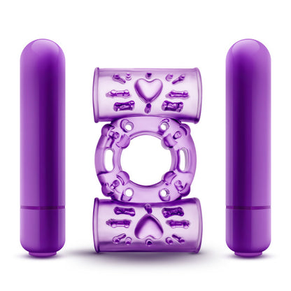 Play With Me - Double Play - Dual Vibrating Cockring - Purple