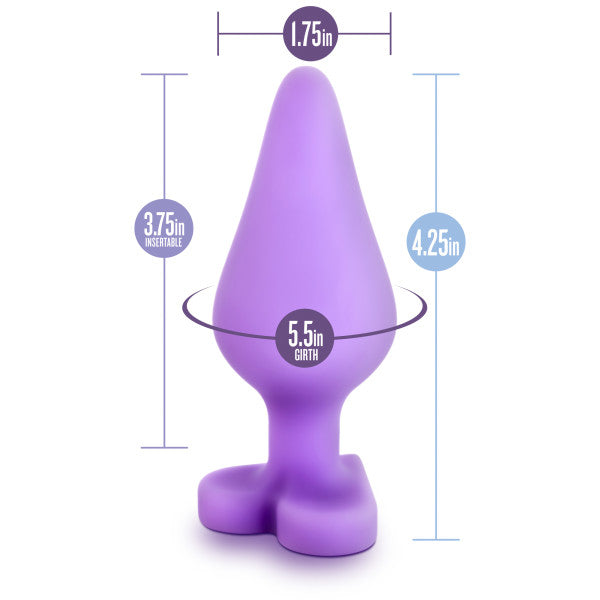 Naughtier Candy Heart Purple Butt Plug