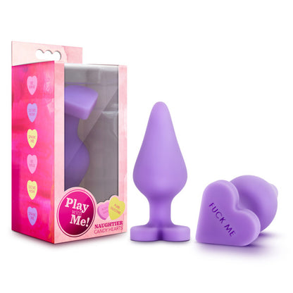 Naughtier Candy Heart Purple Butt Plug