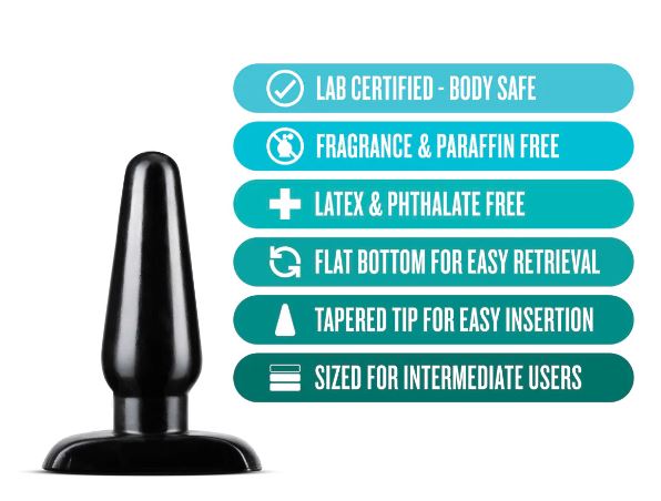 Blush Anal Adventures Basic Anal Plug - Medium Black