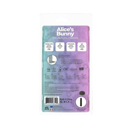Alices Bunny Rechargeable Bullet With Removable Rabbit Sleeve Teal