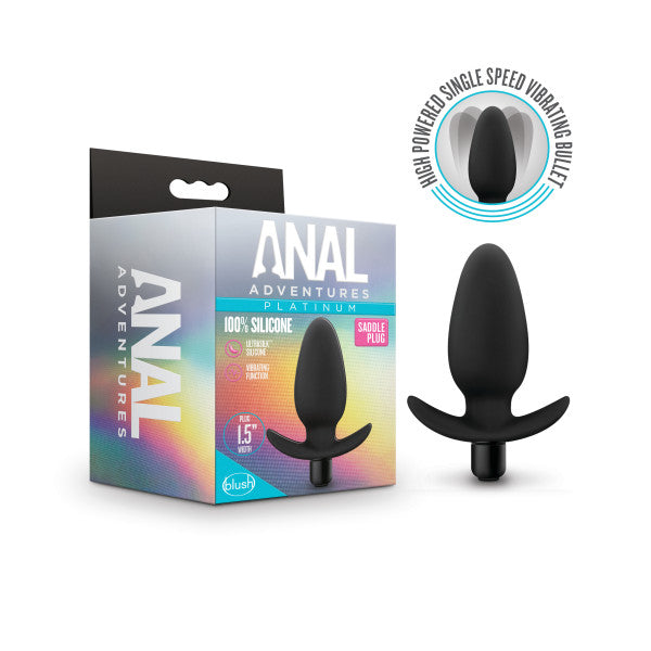 Blush Anal Adventures Platinum Silicone Saddle Plug - Black