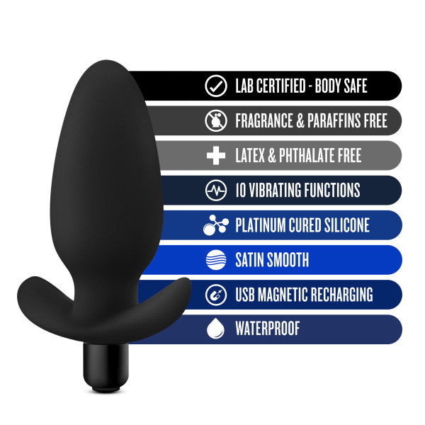 Blush Anal Adventures Platinum Silicone Saddle Plug - Black