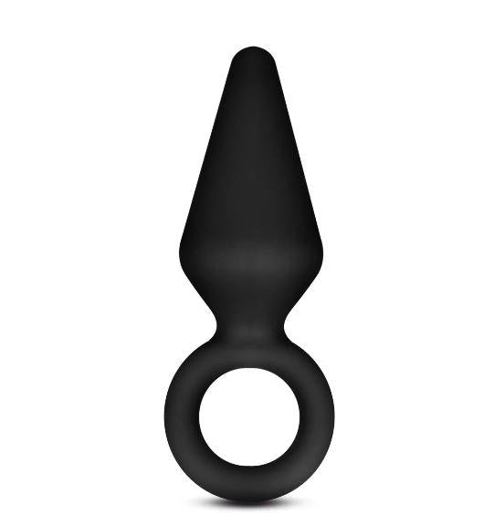 Blush Anal Adventures Platinum Silicone Loop Plug - Small Black