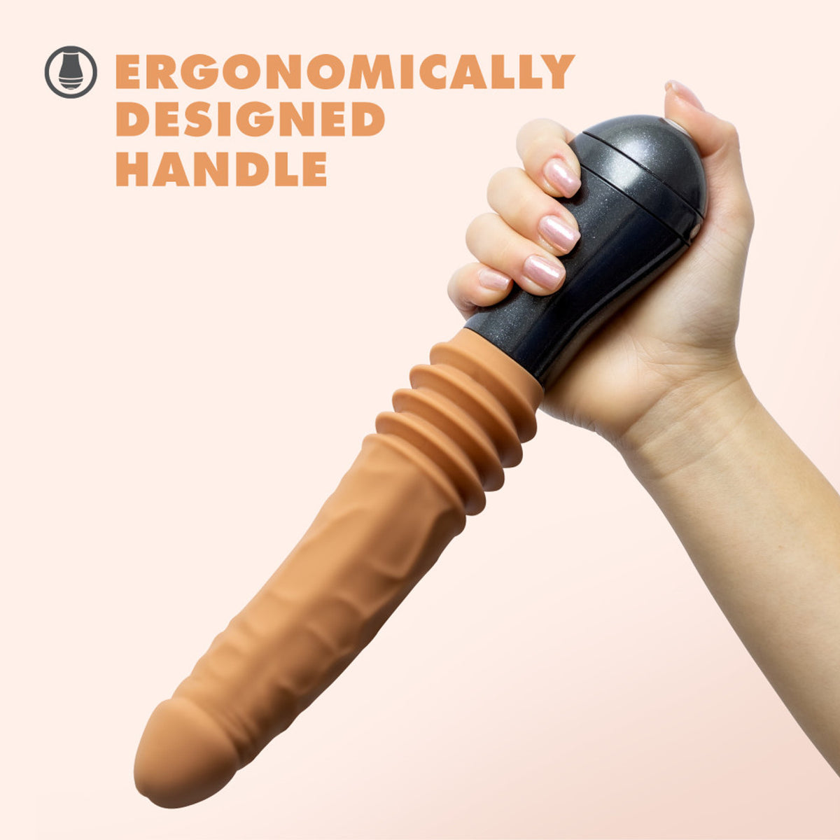 Dr. Skin Silicone Dr. Arthur Thrusting Gyrating Vibrating Dildo Tan
