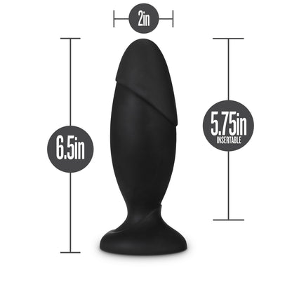 Blush Anal Adventures Platinum Silicone Rocket Plug - Black