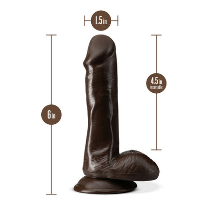 Dr. Skin Plus Posable Dildo With Balls 6 In. Chocolate