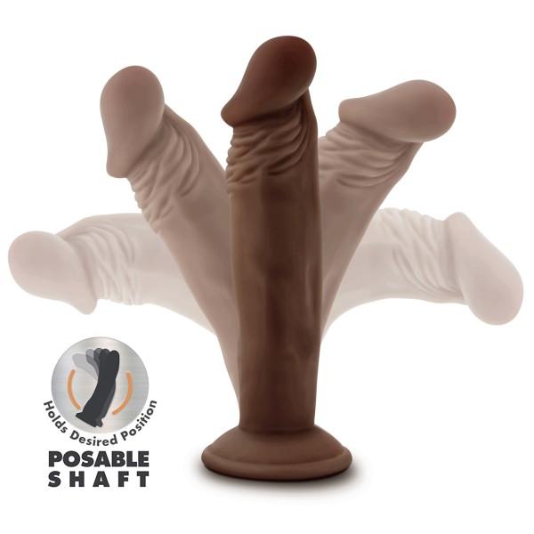 Dr Skin Plus Posable Dildo 6 Chocolate