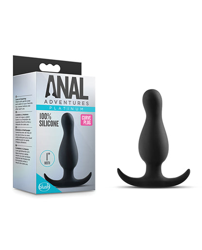 Anal Adventure Platinum Curve Plug Black